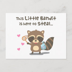 Cute Love Little Mask Bandit Raccoon Briefkaart