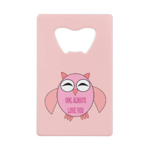 Cute Love Message Owl Bottle Opener Kredietkaart Flessenopener