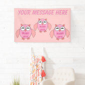 Cute Love Message Owl Custom Banner (Insitu)