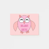 Cute Love Message Owl Post it Notes Pad (Voorkant)