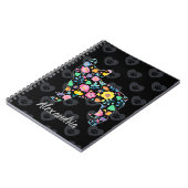Cute Love My French Bulldog Floral Design Notitieboek (Linkerzijde)