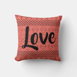Cute Love Pattern Coral Kussen