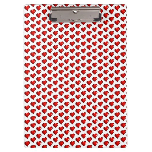 Cute Love Red Hearts Clipboard  Klembord (Voorkant)