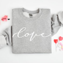 Cute Love Script Valentijn's Day Sweatshirt