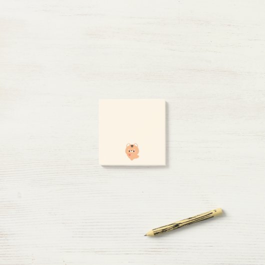 Cute Love Tiger Post-it® Notes (Op bureau)