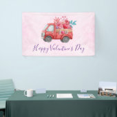 Cute Love Truck met Heart Cargo Valentijns Spandoek (Beurs)