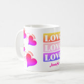 Cute Love Valentines Day Mug personnalisé (Devant gauche)