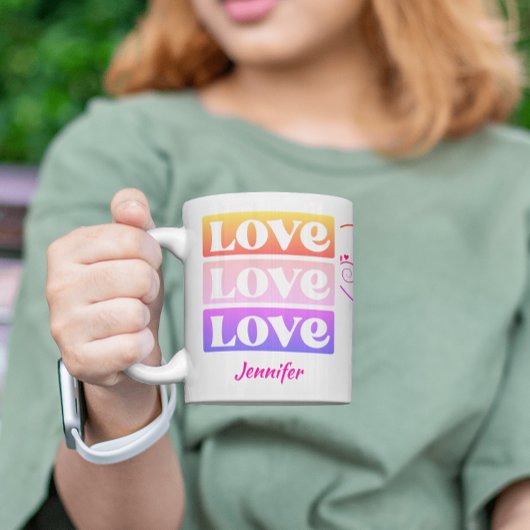 Cute Love Valentines Day Mug personnalisé