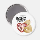 Cute Love You Beary Veel Magneet (Voorkant / Achterkant)
