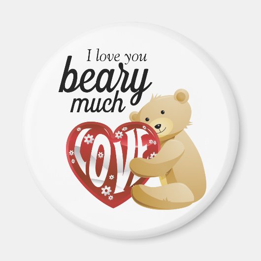 Cute Love You Beary Veel Magneet (Voorkant)