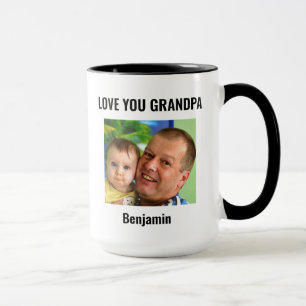 Cute Love You Grandpa Nutritional Facts Foto Mok