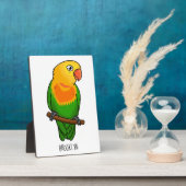 Cute lovebird cartoon parrot fotoplaat (Zijkant)
