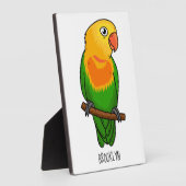 Cute lovebird cartoon parrot fotoplaat (Zijkant)