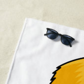 Cute lovebird cartoon parrot strandlaken (In situ)