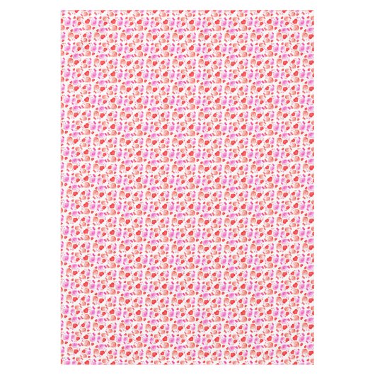 Cute Lovebird waterverf tablecloth Tafelkleed (Voorkant)