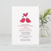 Cute Lovebirds Couples Douche Invitation (Debout devant)