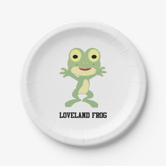 Cute Loveland Frog Papieren Bordje (Voorkant)