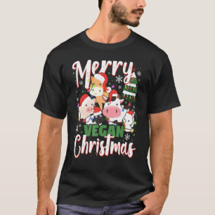 Cute & Lovely Animals die je een Merry Vegan Ch to T-shirt