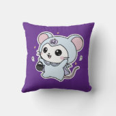 Cute lovely little mouse ready for Halloween  Kussen (Achterkant)