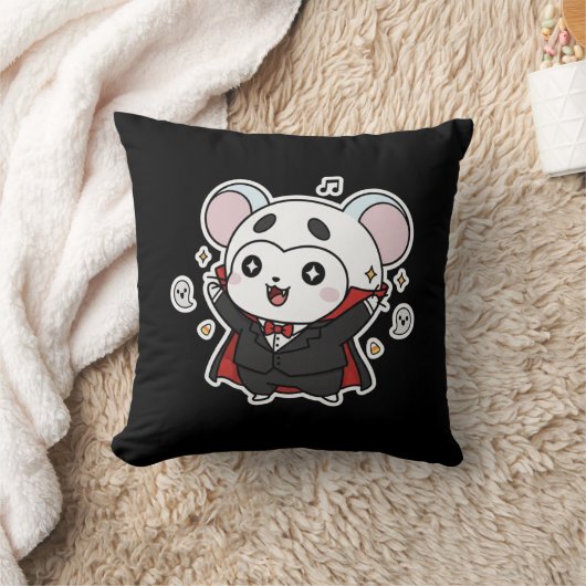 Cute lovely little mouse ready for Halloween Kussen (Deken)