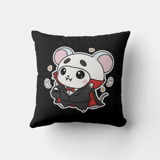 Cute lovely little mouse ready for Halloween Kussen (Achterkant)