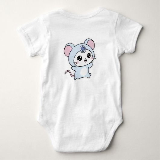 Cute lovely little mouse  romper (Achterkant)