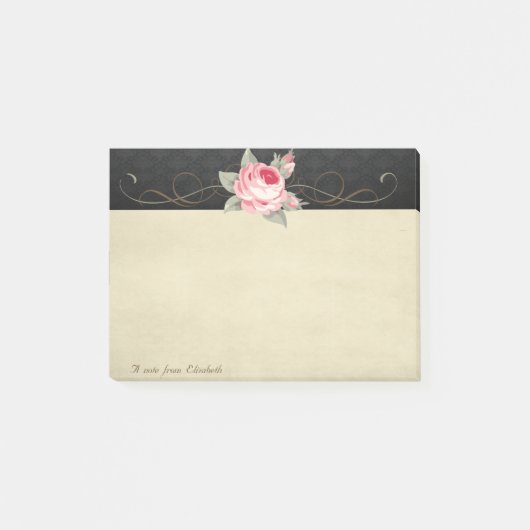 Cute Lovely Stijlvol Roos Post-it® Notes (Voorkant)