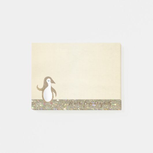 Cute Lovely Stylish Elegant, Happy Penguine Post-it® Notes (Voorkant)