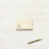 Cute Lovely Stylish Elegant, Happy Penguine Post-it® Notes (Op bureau)