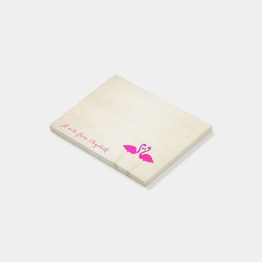 Cute Lovely Stylish, Flamingos Post-it® Notes (Schuin)