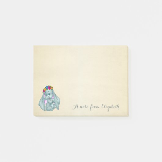 Cute Lovely Stylish Girly, Baby Elephant Post-it® Notes (Voorkant)