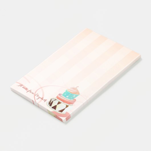Cute Lovely Stylish Girly, Cake Post-it® Notes (Schuin)