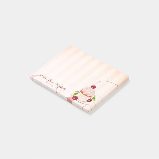 Cute Lovely Stylish Girly, Cupcake Post-it® Notes (Schuin)