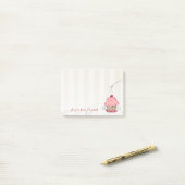 Cute Lovely Stylish Girly, Cupcake Post-it® Notes (Op bureau)