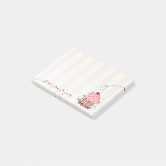 Cute Lovely Stylish Girly, Cupcake Post-it® Notes (Schuin)