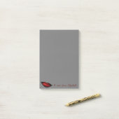 Cute Lovely Stylish Girly, Red Lips Post-it® Notes (Op bureau)