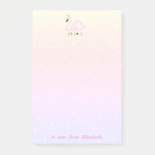 Cute Lovely Stylish Girly, Swan, Tiara, Stippen Post-it® Notes
