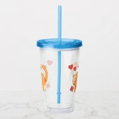 Cute Loving Oranje Tabby Kitten Acryl Drinkbeker (Rechts)