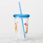 Cute Loving Oranje Tabby Kitten Acryl Drinkbeker (Links)