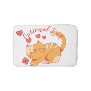 Cute Loving Oranje Tabby Kitten Badmat