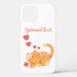 Cute Loving Oranje Tabby Kitten iPhone 12 Hoesje