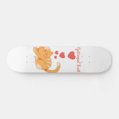 Cute Loving Oranje Tabby Kitten  Skateboard (Horizontaal)