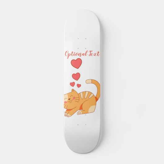 Cute Loving Oranje Tabby Kitten  Skateboard (Voorkant)