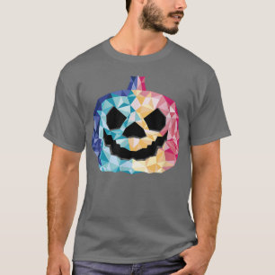 Cute Low Poly Jack O Lantern Colorful Halloween Pu T-shirt