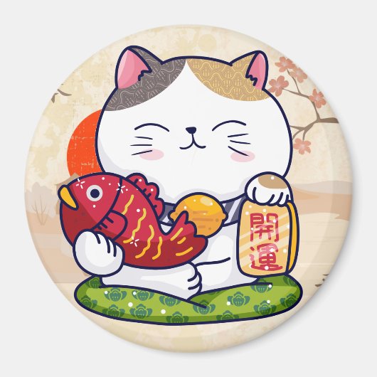 Cute Lucky Cat Magneet (Voorkant)