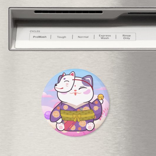 Cute Lucky Cat Magnet Magneet (Insitu (Vaatwasser))