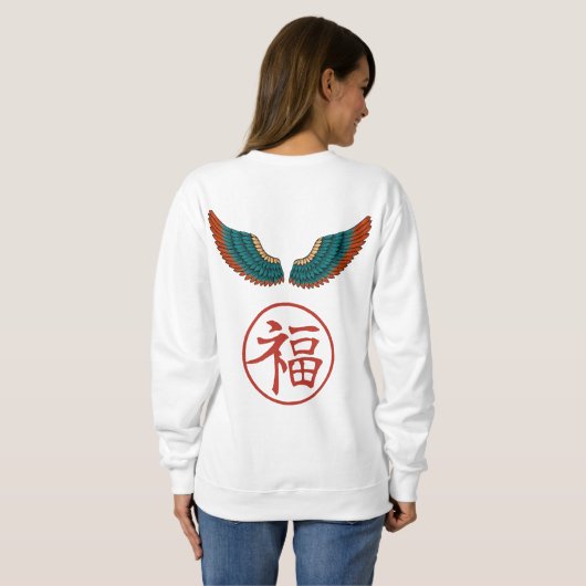 Cute Lucky Cat Sweatshirt (Achterkant volledig)