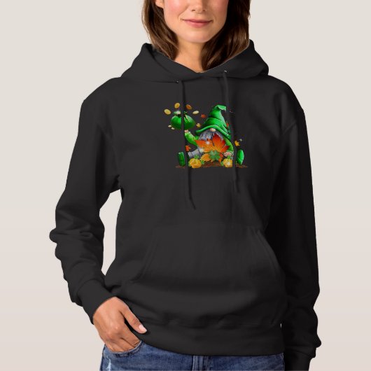 Cute Lucky Gnome Happy St Patricks Day Family Outf Hoodie (Voorkant)