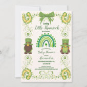 Cute Lucky Little Shamrock Baby shower Invitation (Devant)