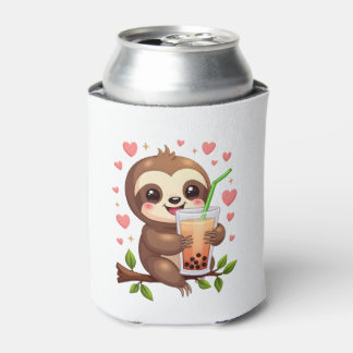 Cute Luiaard Boba Bubble Melk Thee Kawaii Vrouwen  Blikjeskoeler